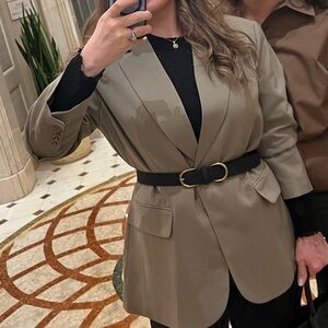 Topshop Split Back Oversized Blazer